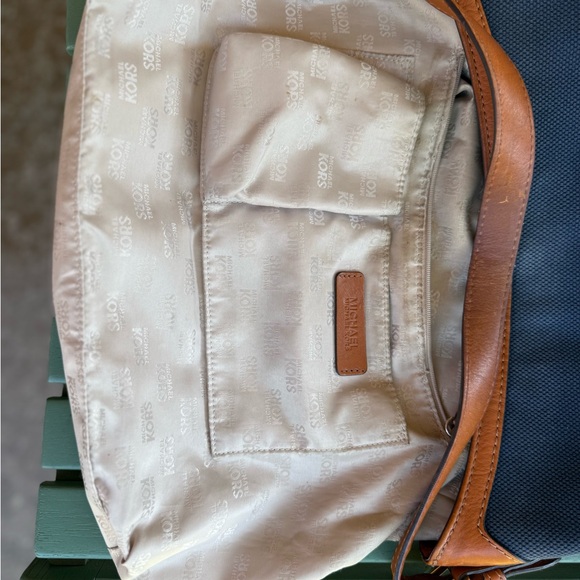 Michael Kors Blue and Brown Shoulder Bag - Picture 11 of 16